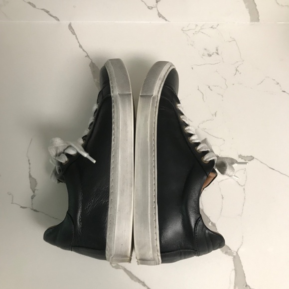 Bueno Handworked Black Leather Lace up Sneakers EU 37 - Picture 4 of 9